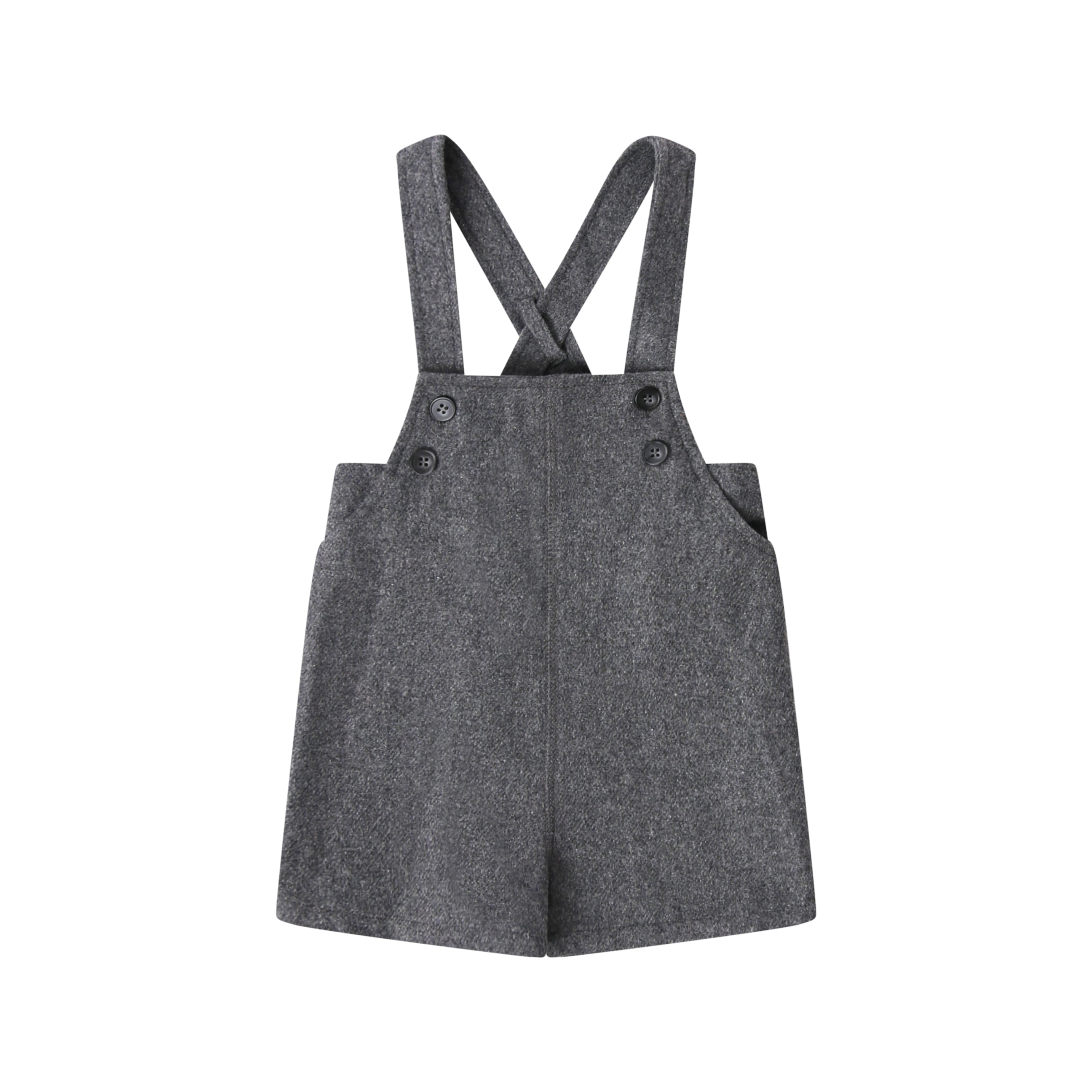 Grey Emblem Wool Overalls