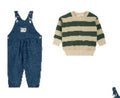 Striped Top & Romper - Green