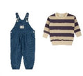 Striped Top & Romper - Purple