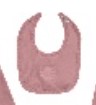 Velour Embossed Bib - Mauve Pink