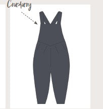 Liberty/Berry Corduroy Overalls - Navy Blue
