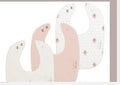 Floral Dot 3-Pack Muslin Bib - Ivory Girl