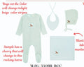 Striped Cotton Muslin Layette Set - Cream Beige