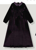 Velour Loungewear Maxi Dress - Eggplant