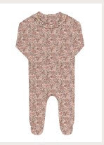 Liberty/Berry Footie & Beanie - Pink Print
