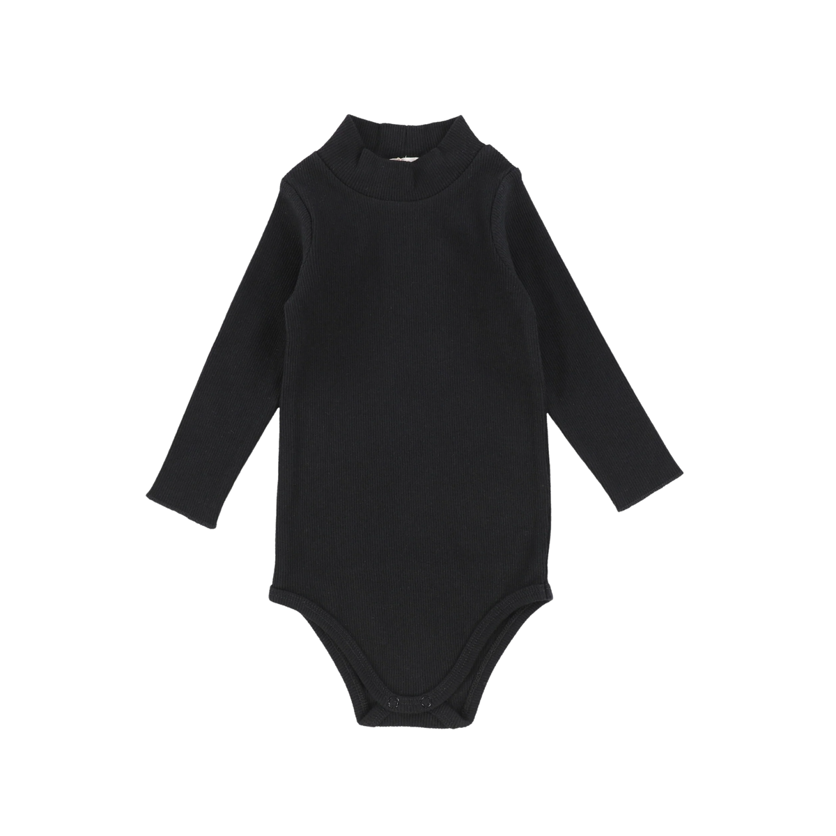 Pre-Order Ribbed Long Sleeve Mockneck Onesie - Black