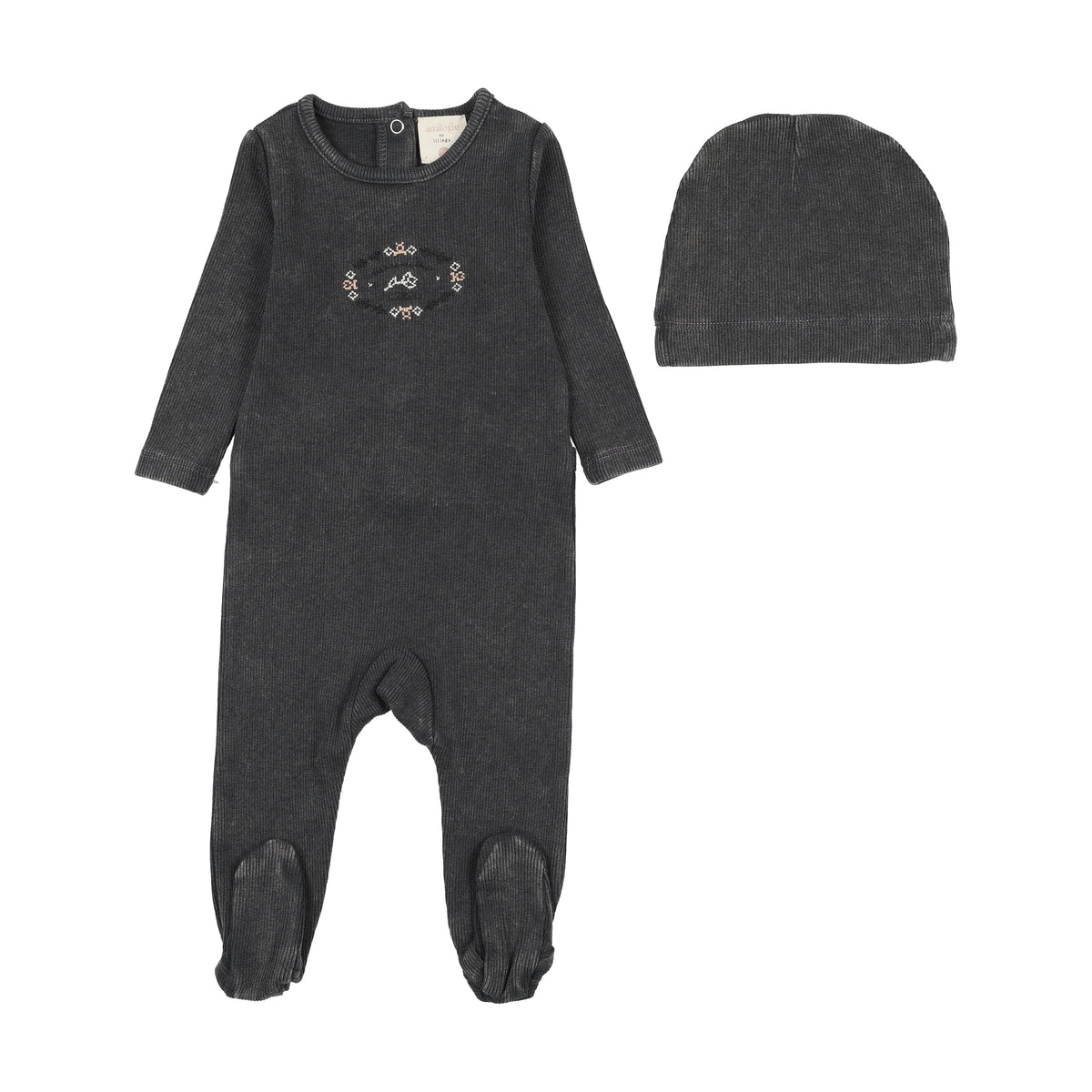 Stitch Studio Footie Set - Off Black