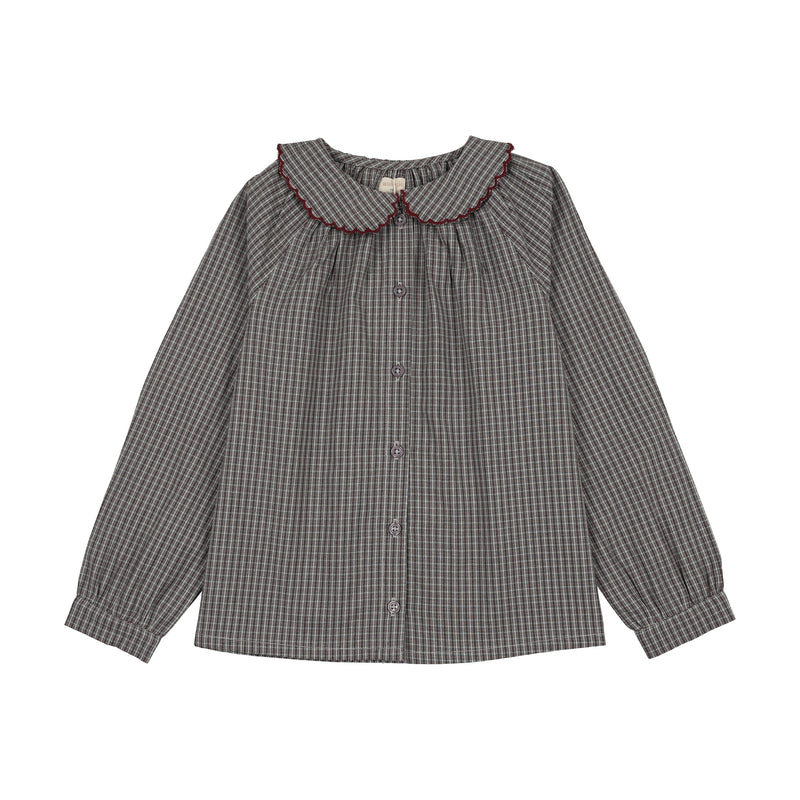 Pre-Order Plaid Edition Girls Shirt - Grey
