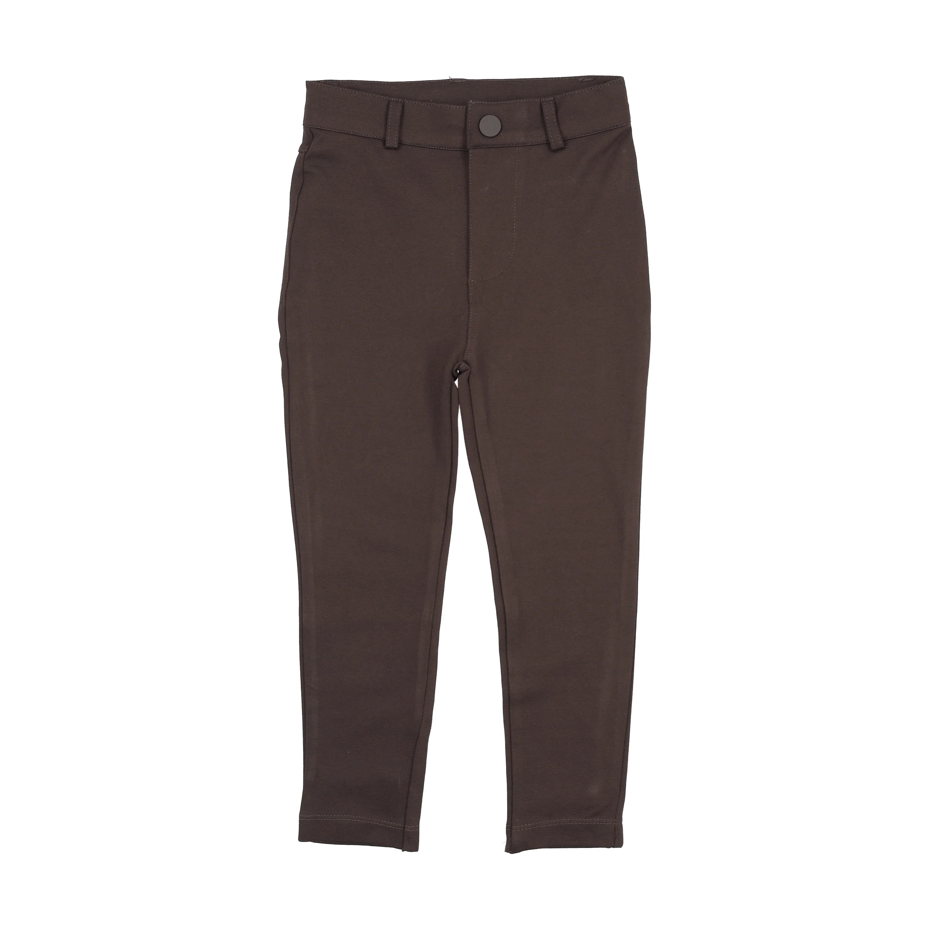 Ponte Pants Without Seam - Chocolate Brown