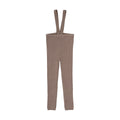 Knit Suspender Leggings- Misty Oat Heath