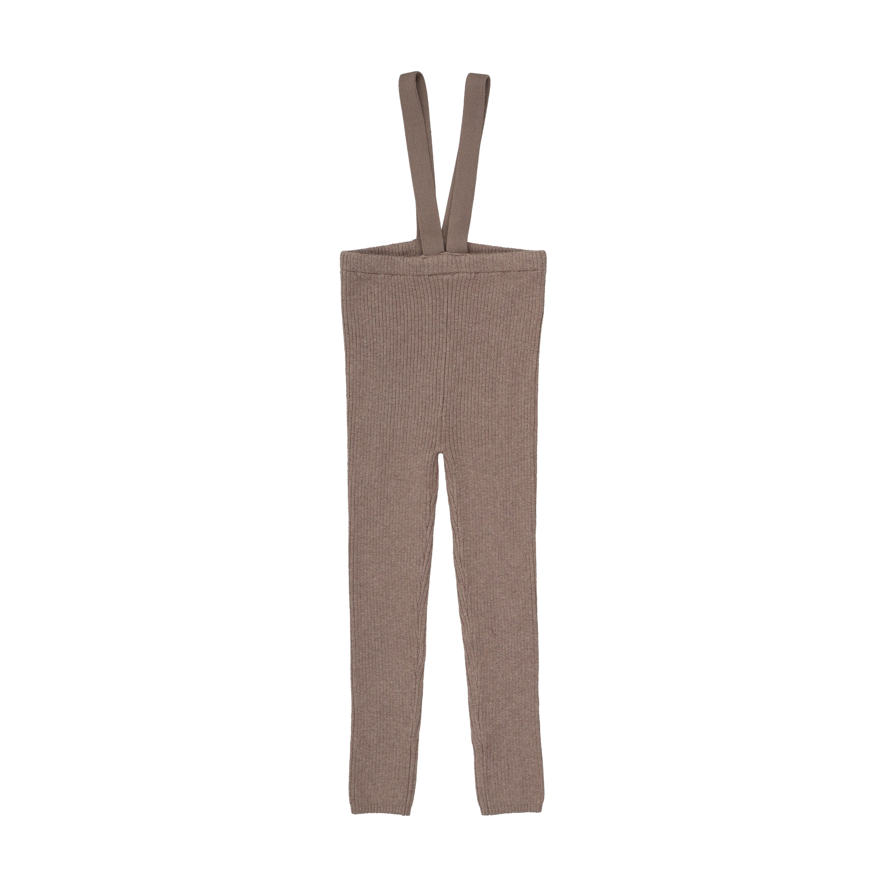 Knit Suspender Leggings- Misty Oat Heath