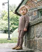 Chunky Cable Knit Toddler Set - Misty Oat