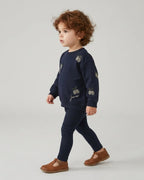 Pre-Order Olive Patch Sweatshirt Set - Navy